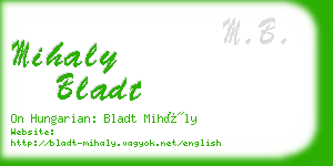 mihaly bladt business card